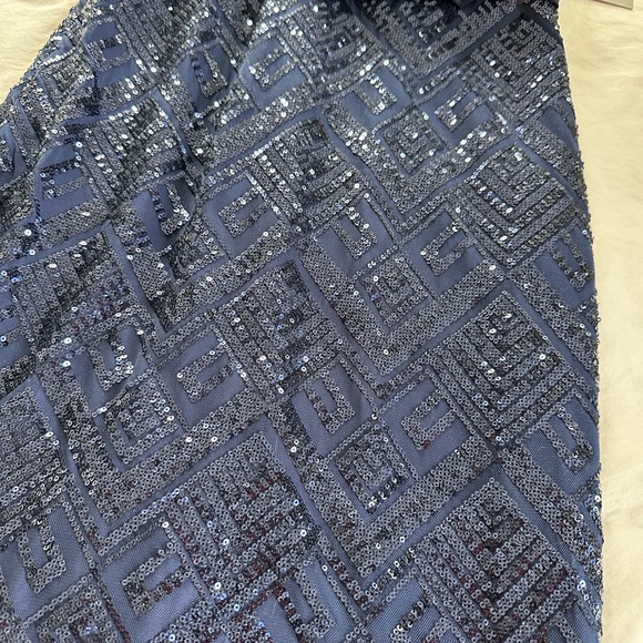 NWT Vince Camuto Navy Blue Sequined Cocktail Dress - Picture 4 of 4